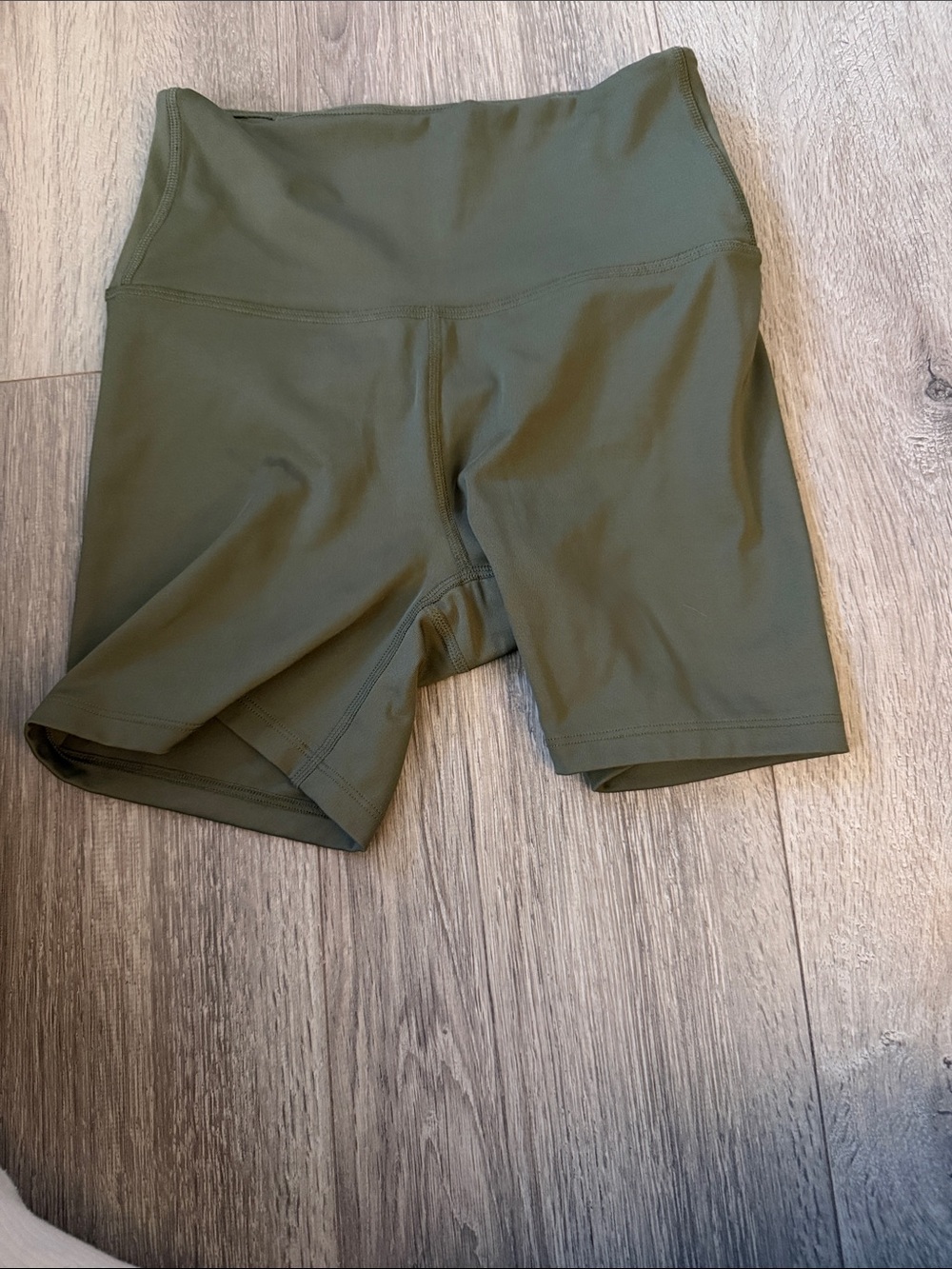 all in motion Olive Green High-Waist Bike Shorts